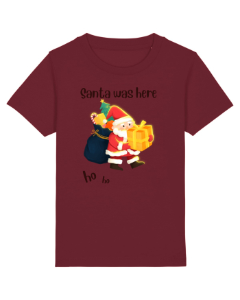 santa was here Burgundy