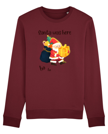 santa was here Burgundy