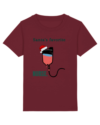 santa s favorite nurse Burgundy