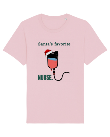 santa s favorite nurse Cotton Pink