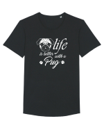 Pug life Tricou mânecă scurtă guler larg Bărbat Skater