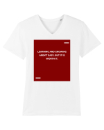 Learning and growing aren’t easy, but it is worth it. Tricou mânecă scurtă guler V Bărbat Presenter