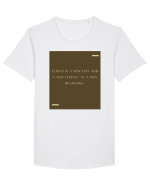 Today is a nwe day and a new chance at a new beginning. Tricou mânecă scurtă guler larg Bărbat Skater