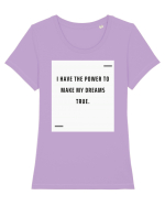 I have the power to make my dreams true. Tricou mânecă scurtă guler larg fitted Damă Expresser