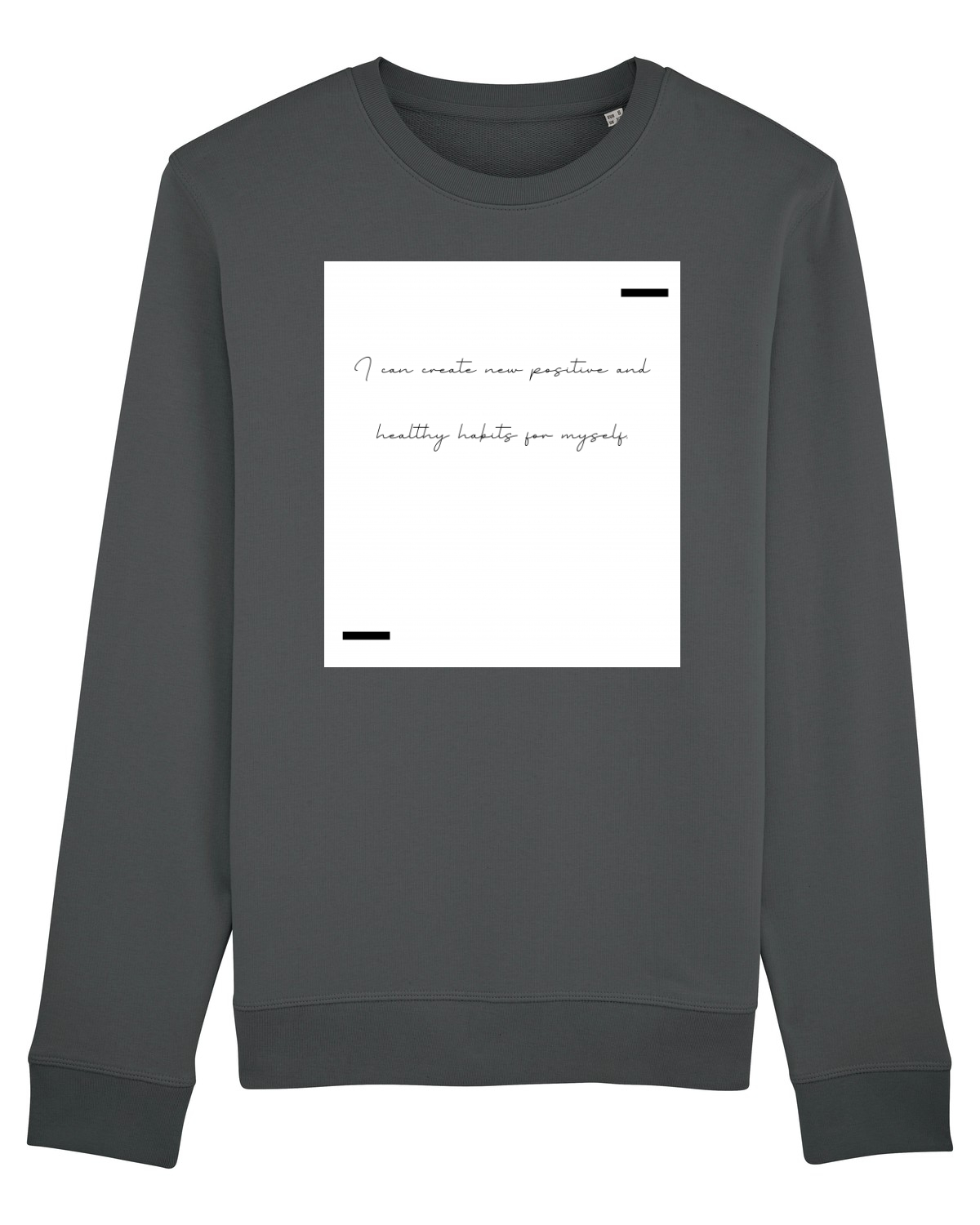 Bluză mânecă lungă Unisex Rise Anthracite