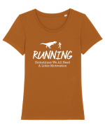 Running motivation Tricou mânecă scurtă guler larg fitted Damă Expresser