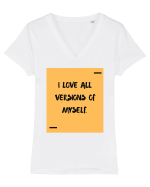 I love all versions of myself. Tricou mânecă scurtă guler V Damă Evoker