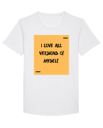 I love all versions of myself. Tricou mânecă scurtă guler larg Bărbat Skater