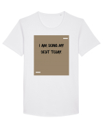 I am doing my best today. Tricou mânecă scurtă guler larg Bărbat Skater