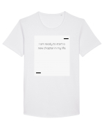 I am ready to start a new chapter in my life. Tricou mânecă scurtă guler larg Bărbat Skater