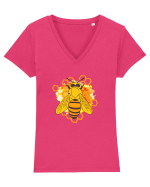 Albina Tricou mânecă scurtă guler V Damă Evoker