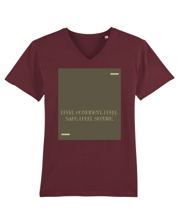 I feel confident; I feel safe; I feel secure. Burgundy