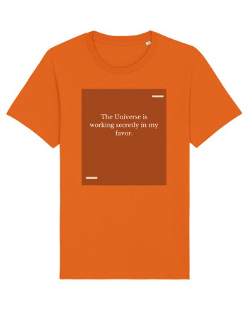 The Universe is working secretly in my favor. Bright Orange