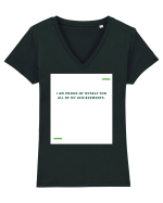 I am proud of myself for all of my achievements. Tricou mânecă scurtă guler V Damă Evoker