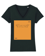 Who I am now is more important than who I was in the past. Tricou mânecă scurtă guler V Damă Evoker
