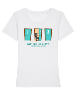Monty Hall Tricou mânecă scurtă guler larg fitted Damă Expresser