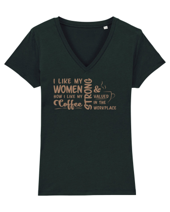 Women like coffee Black
