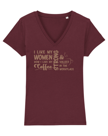 Women like coffee Burgundy