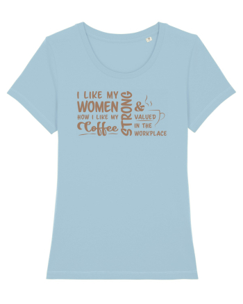 Women like coffee Sky Blue