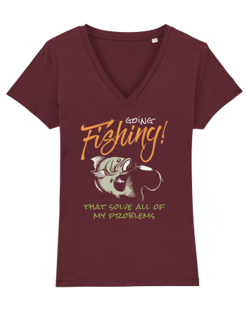 Going Fishing Burgundy