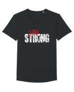 Stay strong Tricou mânecă scurtă guler larg Bărbat Skater