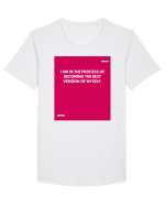 I am in the process of becoming the best version of myself. Tricou mânecă scurtă guler larg Bărbat Skater