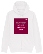 I am worthy of happiness, wealth and peace. Hanorac cu fermoar Unisex Connector