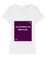 I am grateful for being alive. Tricou mânecă scurtă guler V Damă Evoker