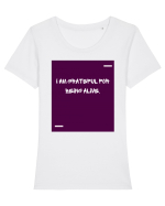 I am grateful for being alive. Tricou mânecă scurtă guler larg fitted Damă Expresser