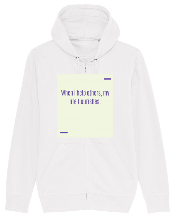 When I help others, my life flourishes. White