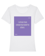 I refrain from comparing myself to others. Tricou mânecă scurtă guler larg fitted Damă Expresser