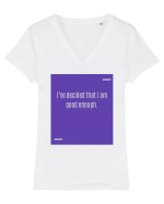 I’ve decided that I am good enough. Tricou mânecă scurtă guler V Damă Evoker