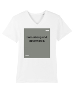 I am strong and determined. Tricou mânecă scurtă guler V Bărbat Presenter