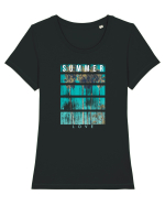 Summer Love Tricou mânecă scurtă guler larg fitted Damă Expresser