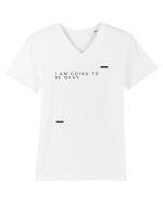 I am going to be okay. Tricou mânecă scurtă guler V Bărbat Presenter