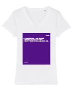 Everything I am going through is planting something valuable in me. Tricou mânecă scurtă guler V Damă Evoker
