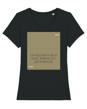 i am willing to be at peace... Black