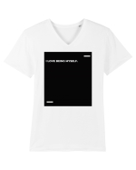 I love being myself. Tricou mânecă scurtă guler V Bărbat Presenter