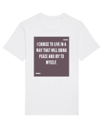 I choose to live in a way that will bring peace and joy to myself. Tricou mânecă scurtă Unisex Rocker