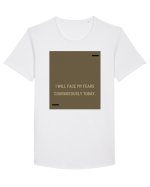 I will face my fears courageously today. Tricou mânecă scurtă guler larg Bărbat Skater