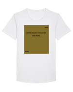 I am brave and courageous for trying. Tricou mânecă scurtă guler larg Bărbat Skater