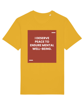 I deserve peace to ensure mental well-being. Spectra Yellow