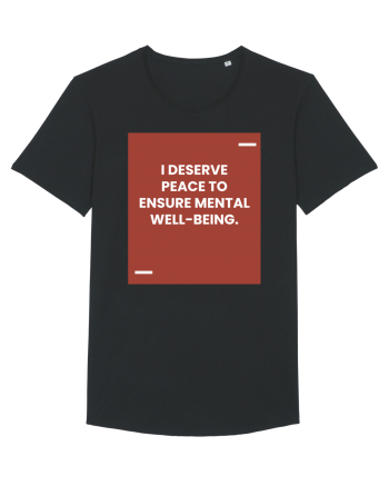I deserve peace to ensure mental well-being. Black