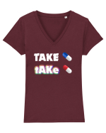 Red pill or Blue pill Tricou mânecă scurtă guler V Damă Evoker