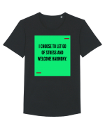I choose to let go of stress and welcome harmony. Tricou mânecă scurtă guler larg Bărbat Skater