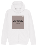 My peace is mine and only mine. Hanorac cu fermoar Unisex Connector