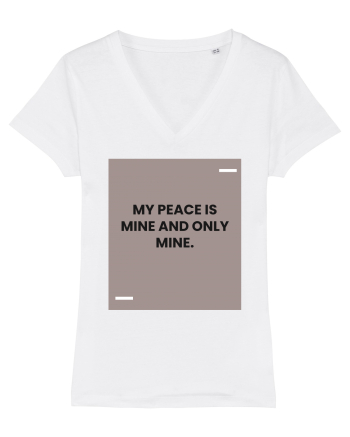 My peace is mine and only mine. White