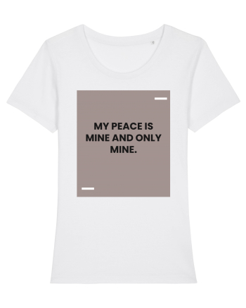 My peace is mine and only mine. White