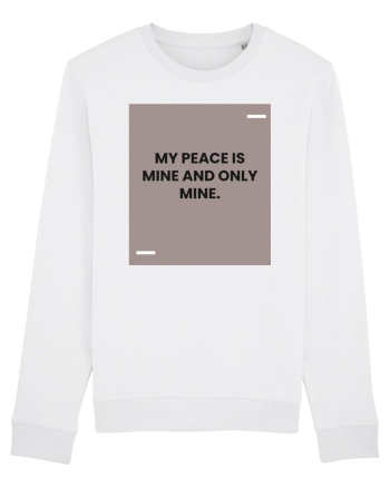 My peace is mine and only mine. White