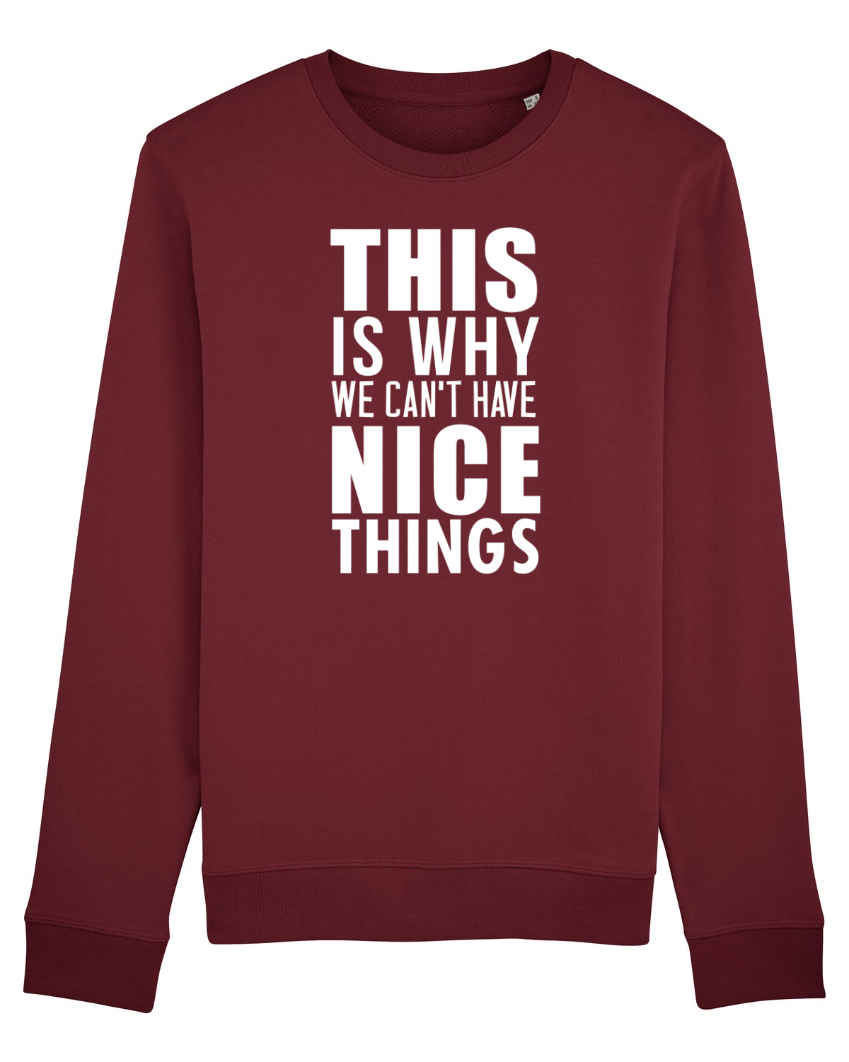 Bluză mânecă lungă Unisex Rise Burgundy
